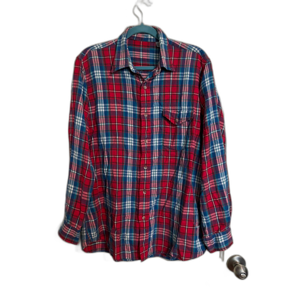 Red Plaid Button Up
